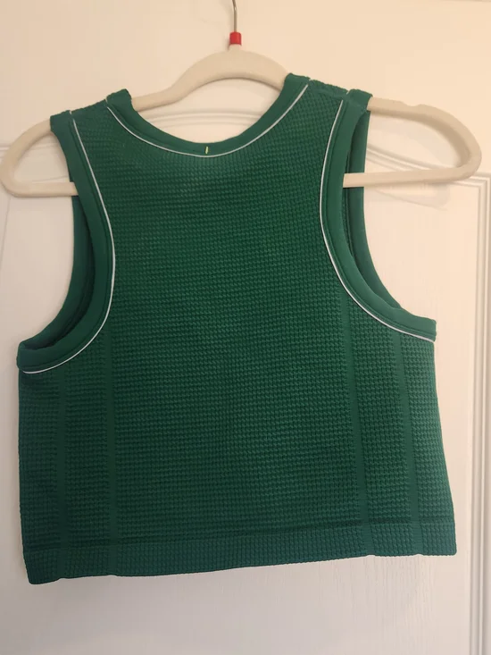 all in motion Green Textured Cropped Tank Top L BNWT - Picture 2 of 4
